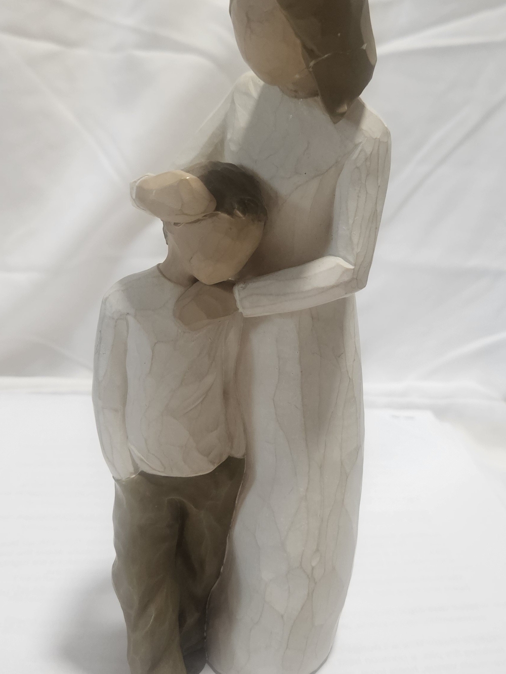 Willow Tree Mother Embrace Figurine - Cream and Brown